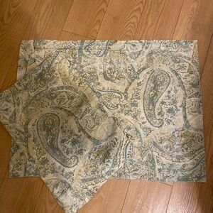 POTTERY BARN Paisley matching pillow sham set